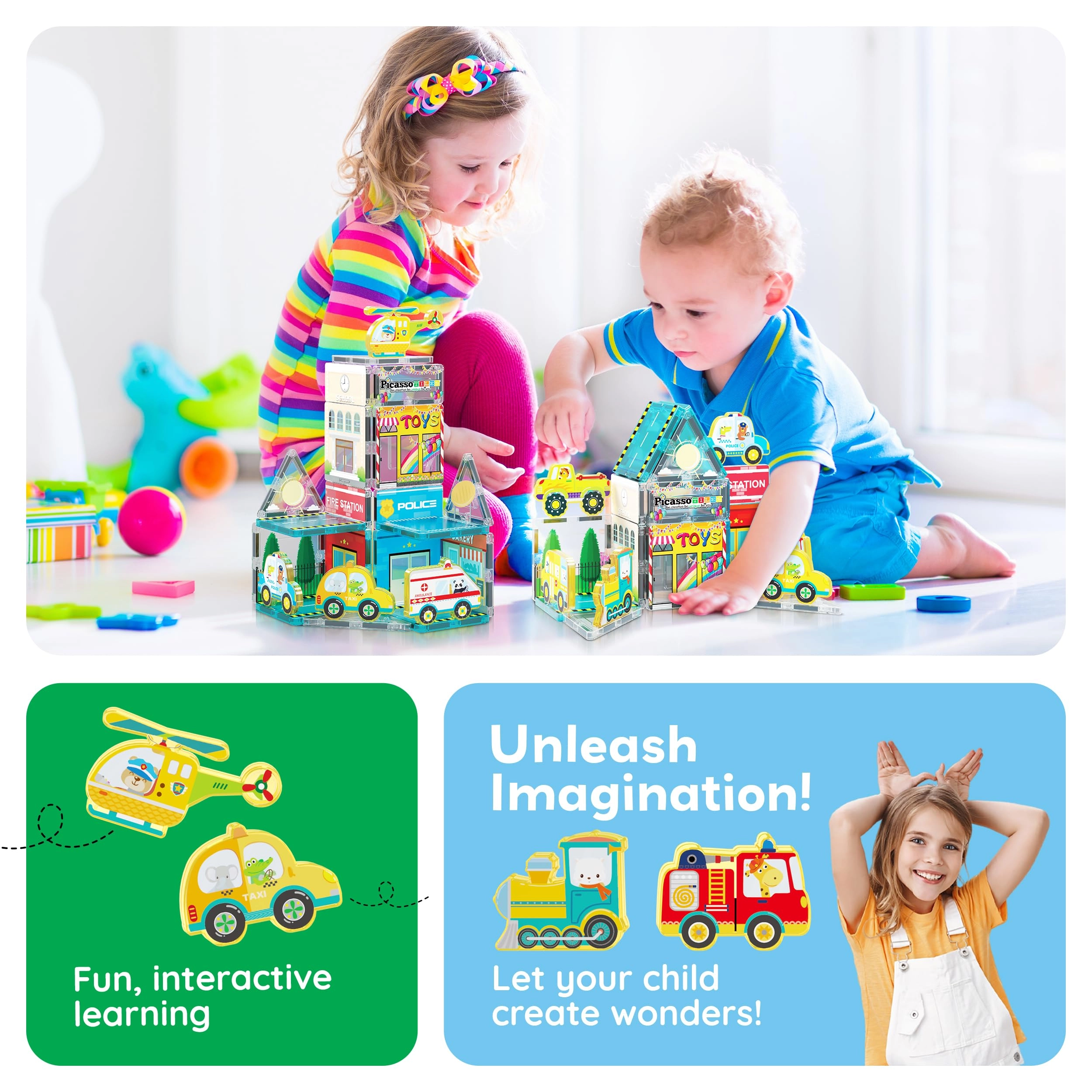Magnet Tile Building Blocks - Metro City 26 pcs