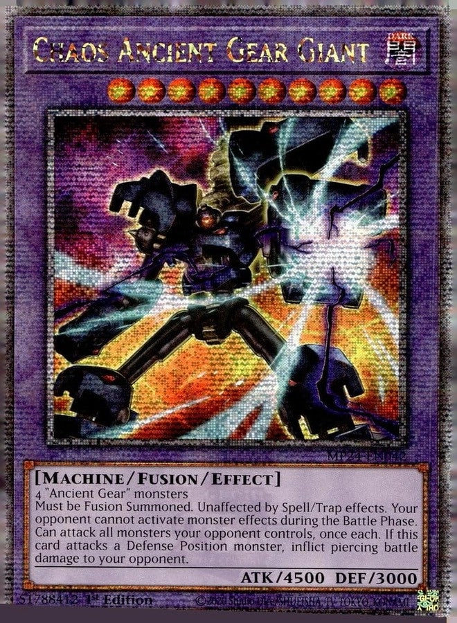Yu-Gi-Oh! Chaos Ancient Gear Giant MP24-EN042 - Quarter Century Secret Rare 1st Edition