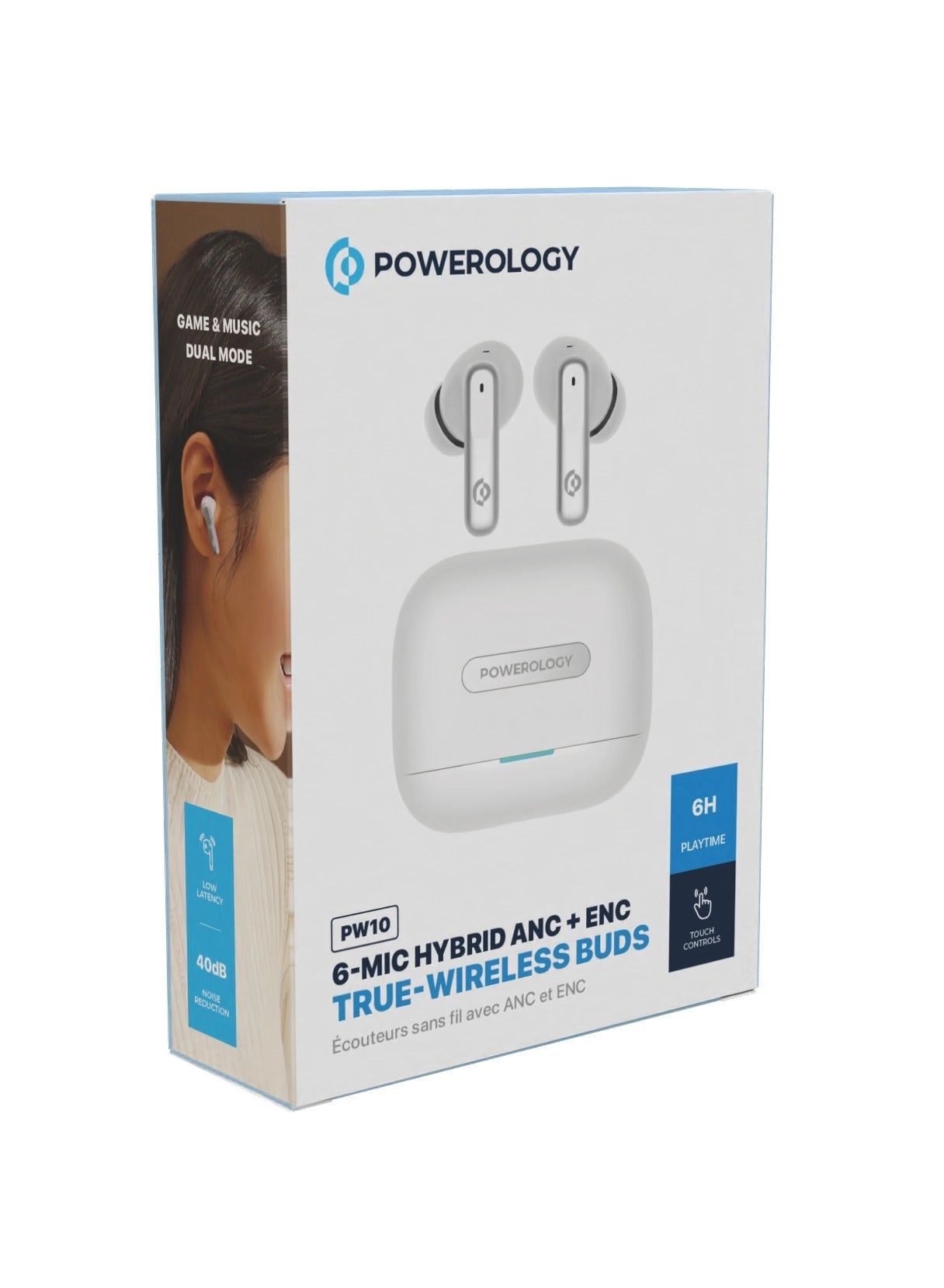 Hybrid ANC+ENC 6Mic Earphone Wireless Earphone