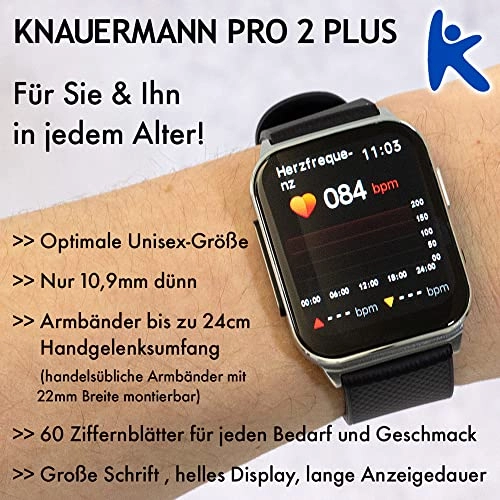 Pro 2 Plus - Health Watch Smartwatch OSRAM Sensors Chest ECG
