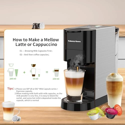 4in1 Espresso Machine - Compatible with Nespresso pods 19Bar