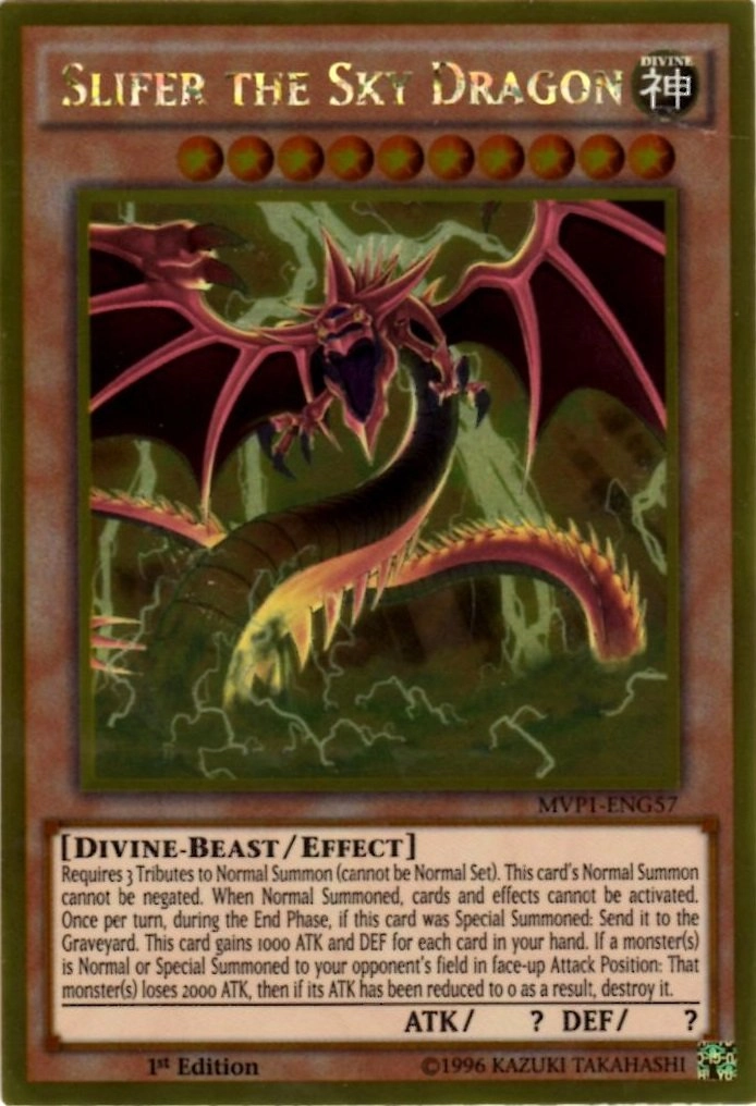 Slifer The Sky Dragon - MVP1-ENG57 1st Edition Gold Rare