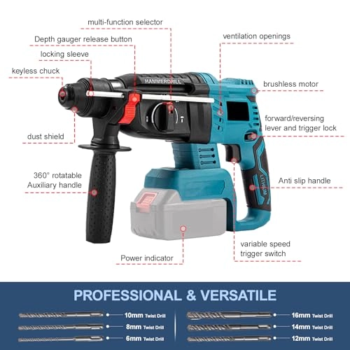 Professional cordless hammer drill - 18 V 7.0 joule