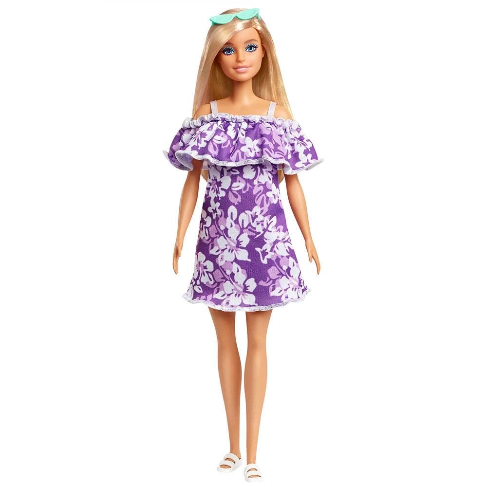 Barbie Loves The Ocean - Plastic Purple Floral Dress Ages 3+
