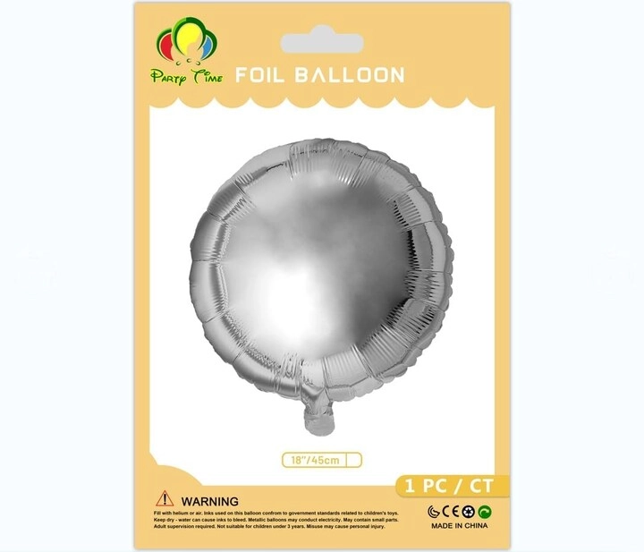 Party Time Trading LLC Shiny Round Foil Balloon - 1pc/pack Mother's Day Wedding Engagement Birthday