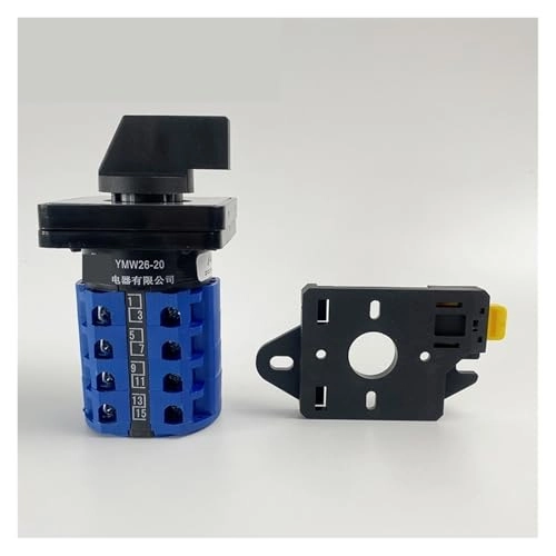 Rail Mounted Cam Switch - 2/3/4/6/7 Position 20A 660V 3 Pole Rotary Changeover