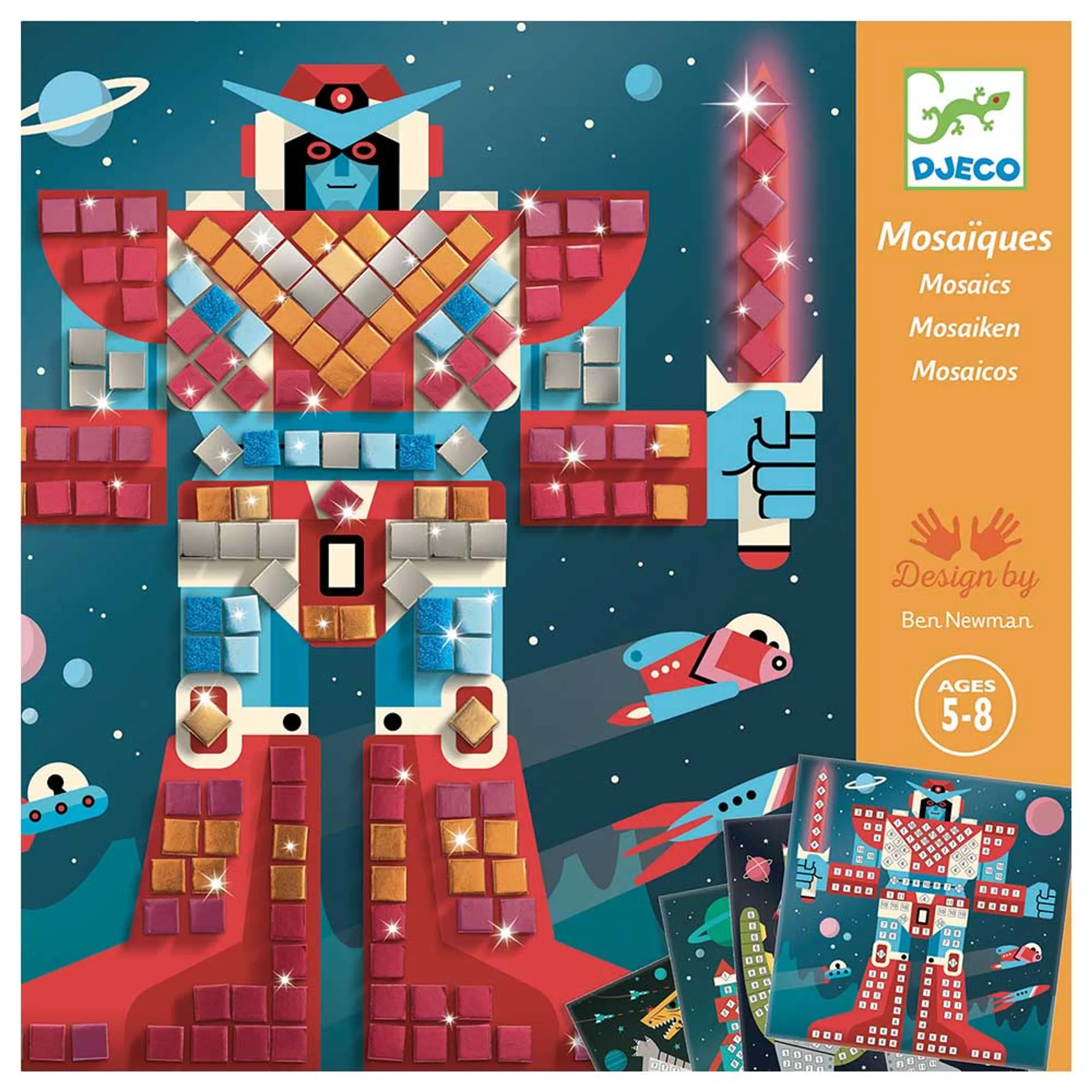 Space Battle Mosaic - 5 Years+ 20 x 20 cm