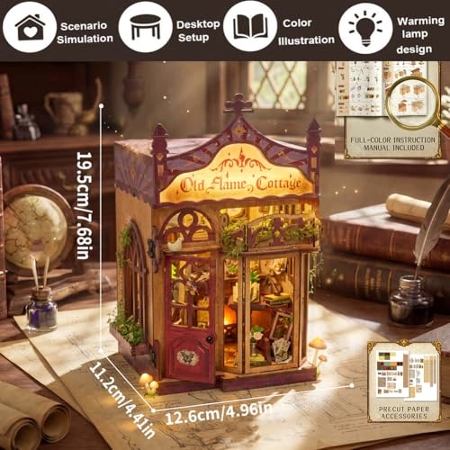 Miniature Wooden Dollhouse Furniture Kit - Creative Room 1:24