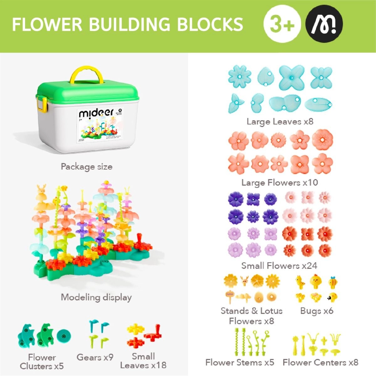Flower Building Blocks - 101 pcs