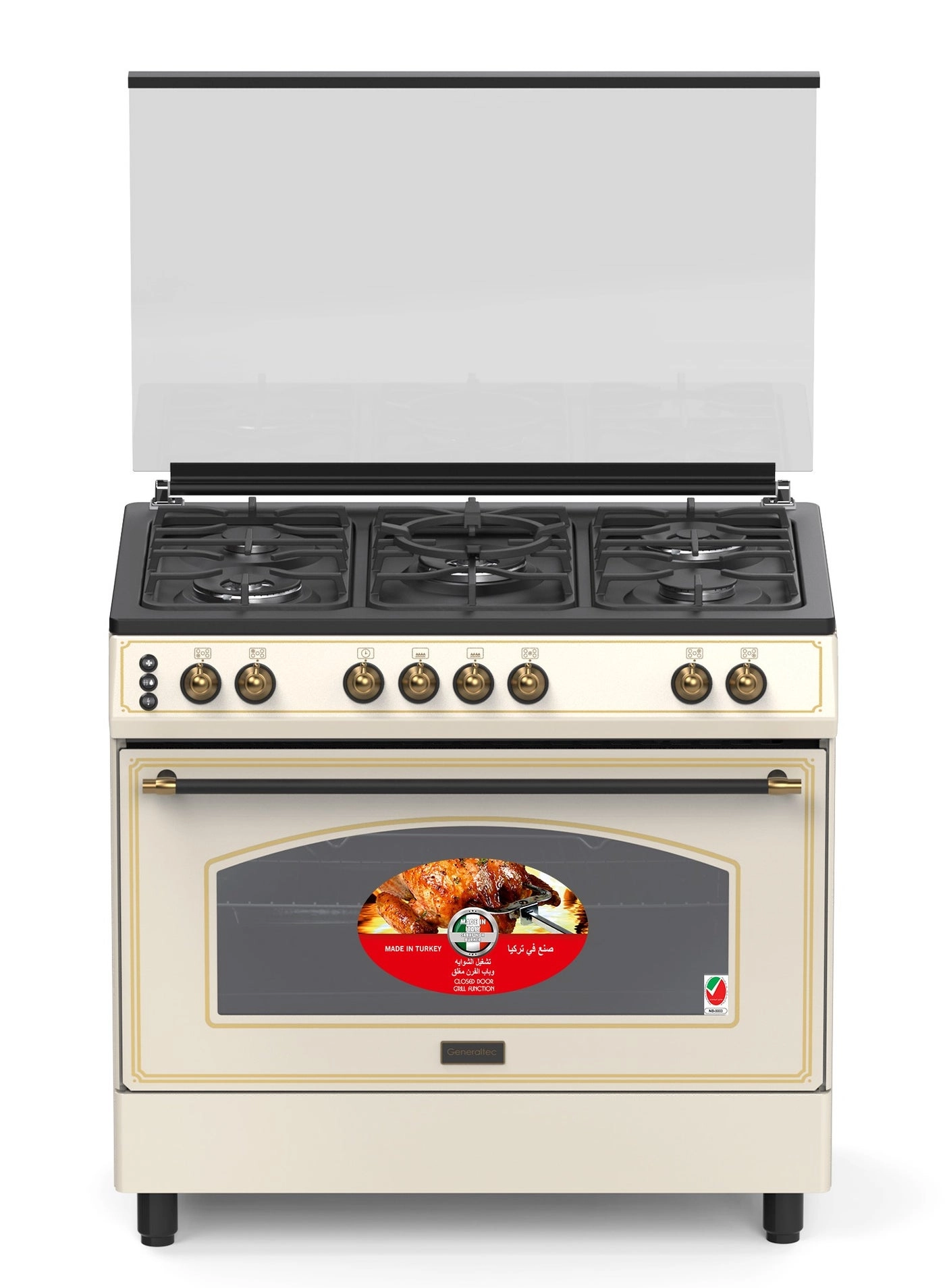 GENERALTEC 5 Burners GCTR98CR GAS Cooker