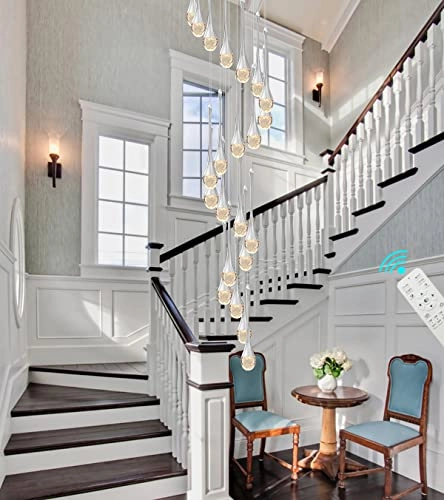 Crystal Column Chandelier - 2700-6000K Dimmable