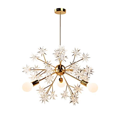 Scandinavian Sparking Ball Star Chandelier - Plated gold 60*50cm 3 Heads