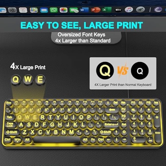 LARGE PRINT BACKLIT KEYBOARD