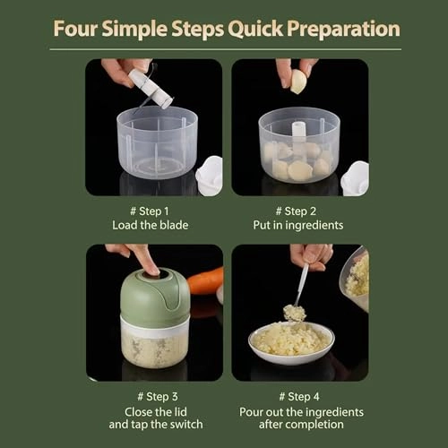 Electric Garlic Chopper - 250 Millimeters USB-powered