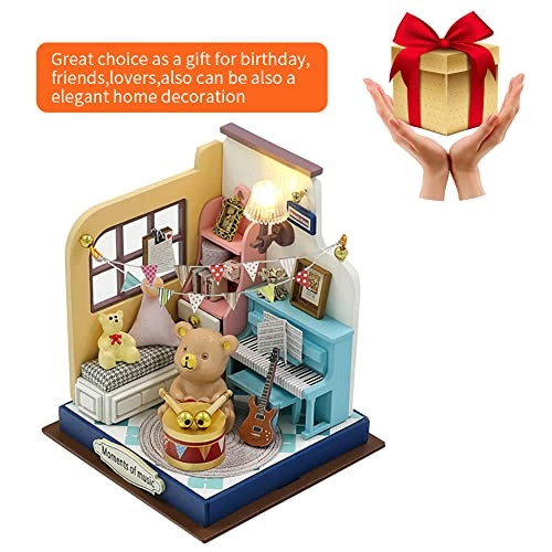 Miniature Wooden Dollhouse Furniture Kit - Creative Room 1:24