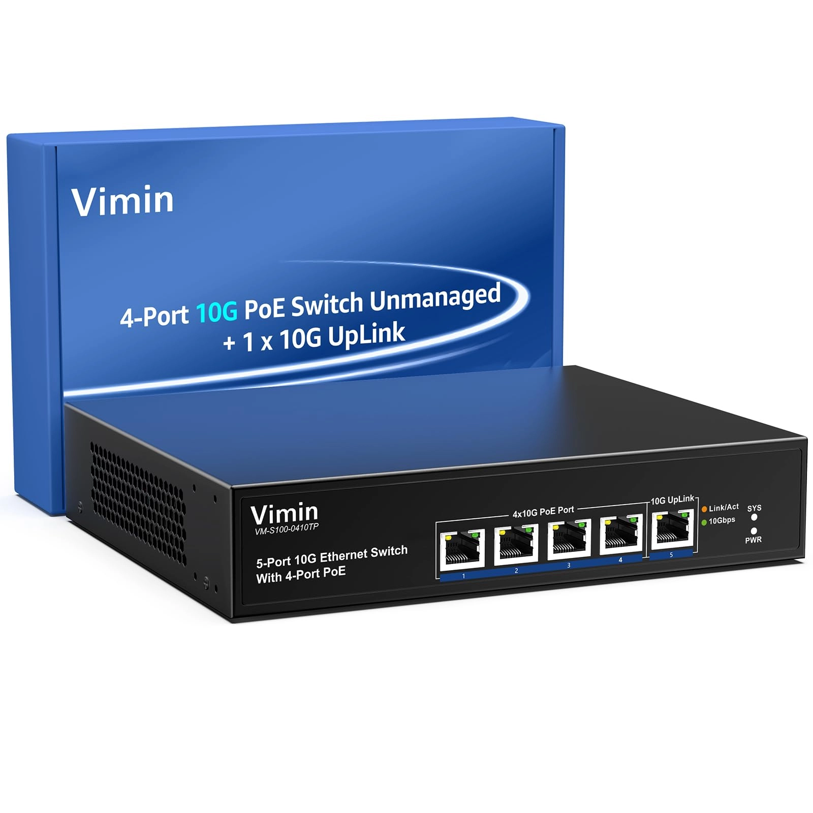 VIMIN 4x10G PoE+1x Uplink - 5-ports