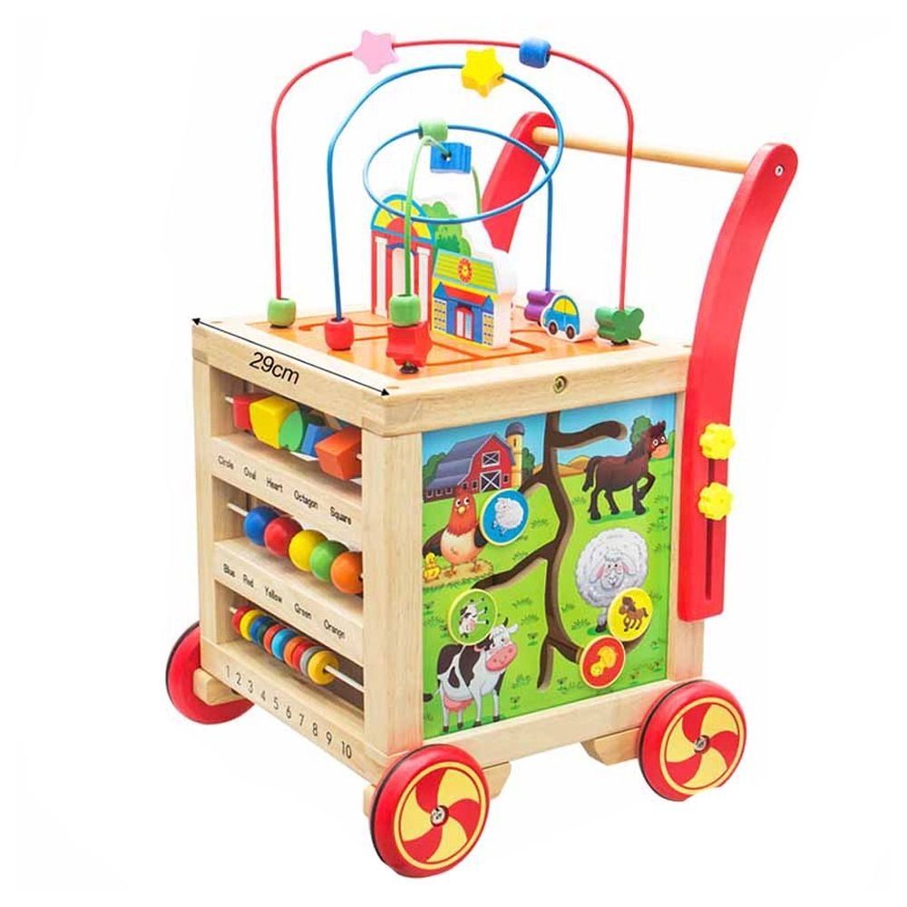 Enzo Wooden Baby Walker - 5-in-1 Activity Center
