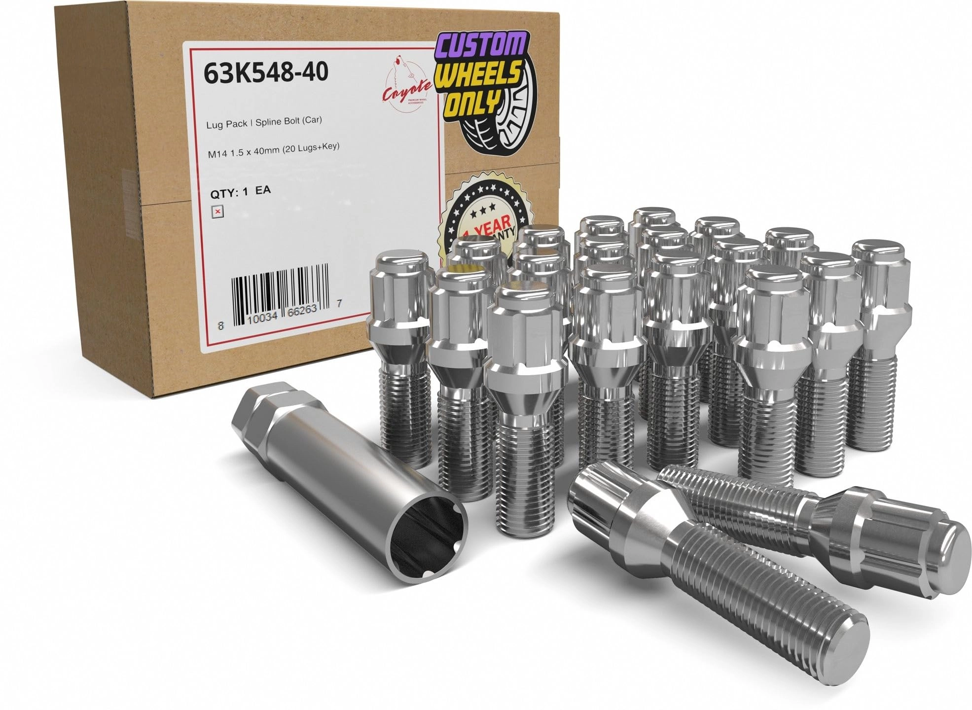 wheel accessories parts Spline Bolt - 40mm M14 x 1.50