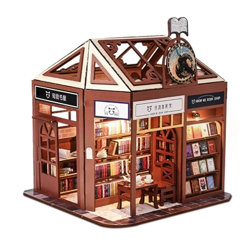 DIY Miniature Dollhouse Kit - Street View Bookstore