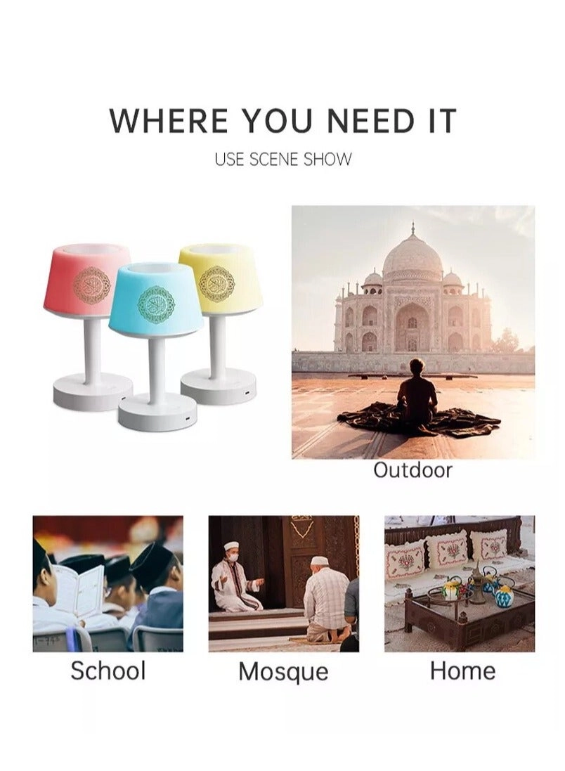 M-103 - Desk Lamp Quran Speaker 7 Changeable Colorful Lights Bluetooth