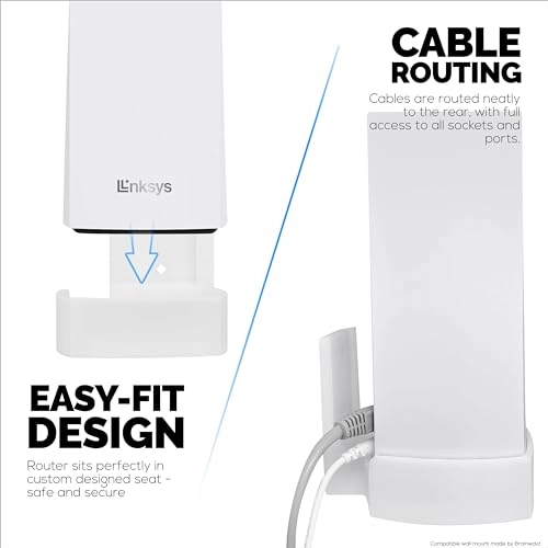 Wall Mount for Linksys Atlas 6 / Atlas Pro 6 WiFi Router - compatible with Linksys Atlas 6 / Atlas Pro 6 WiFi Routers only