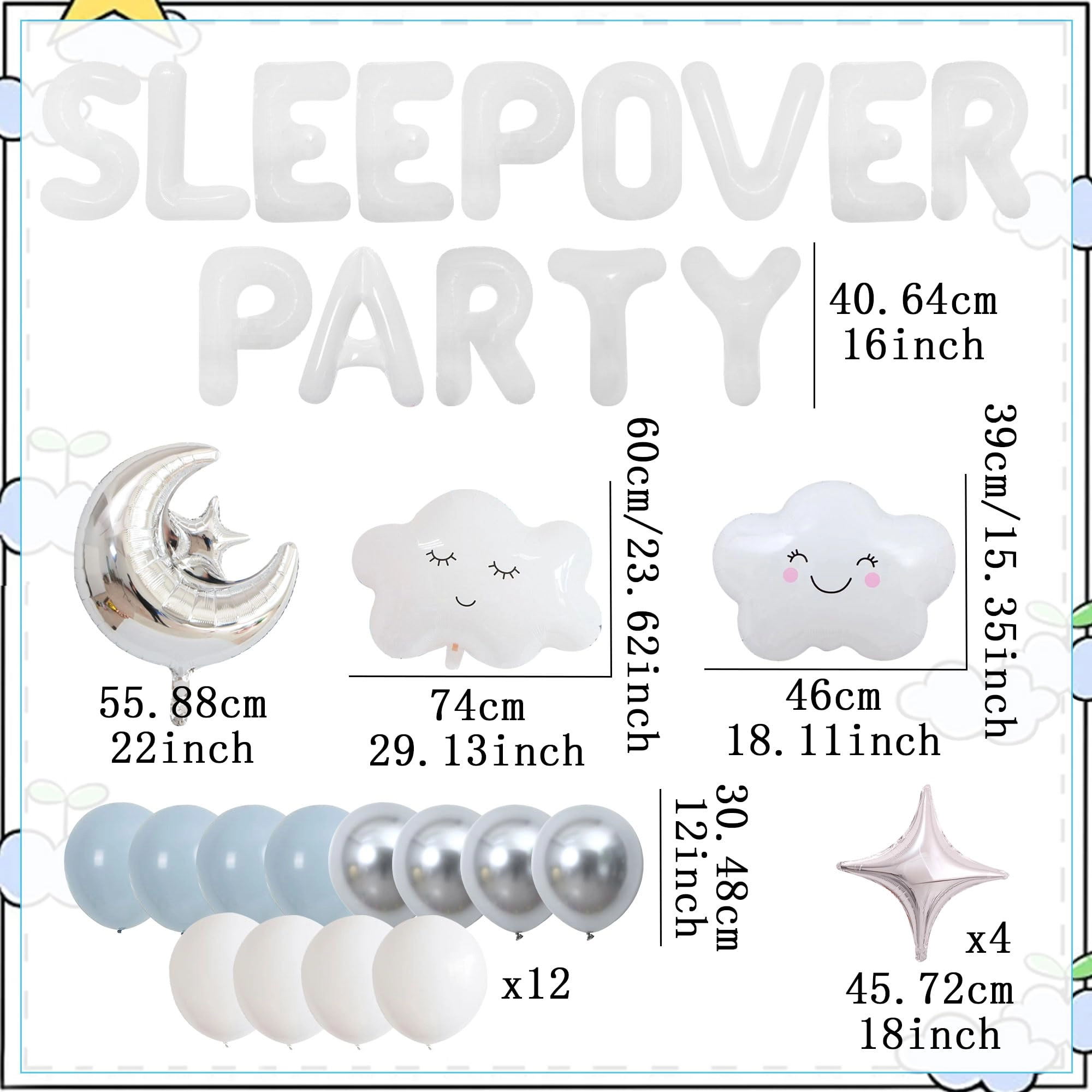 Sleepover Party Decoration - Baby Shower Birthday