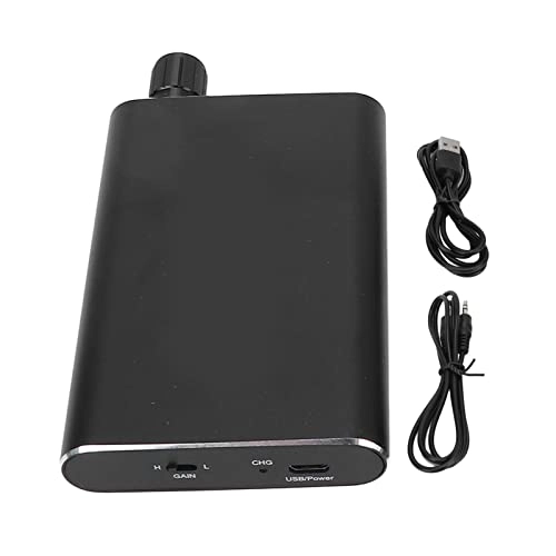 Headphone Amplifier - Portable Black Two-Stage Gain Switch