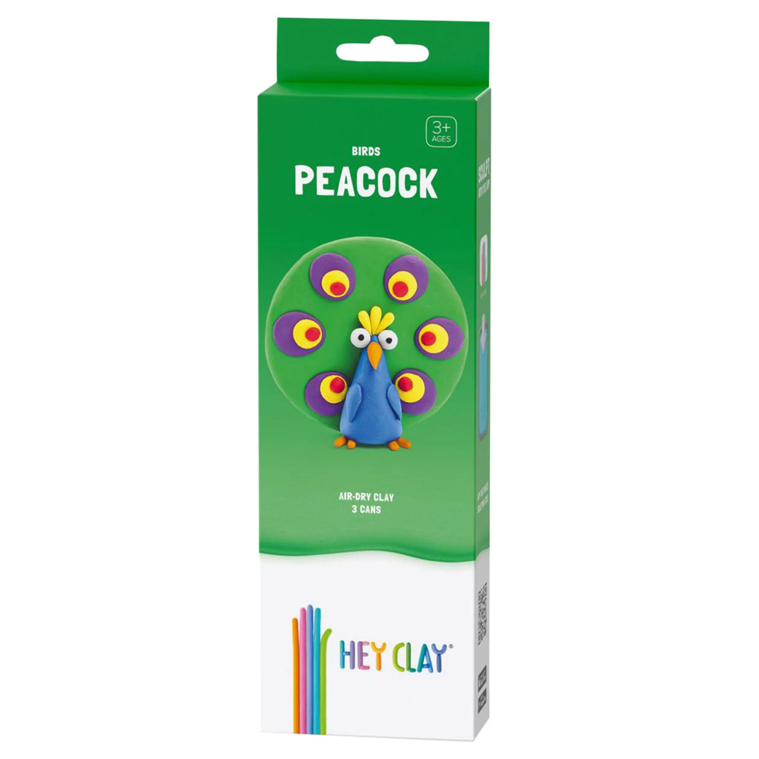 HEY CLAY DIY Peacock Plastic Modelling Air Dry Clay Kit - Air Dry Clay 170g 3pcs.