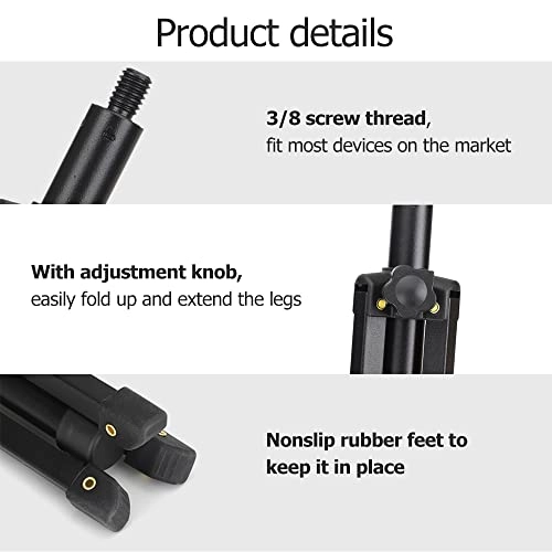 Tabletop Microphone Tripod - metal mic holder 3/8 screw thread