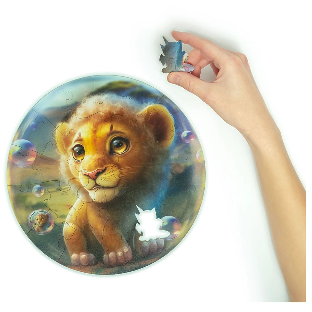 Lion Bubblezz Wooden Puzzle (4107390-Lion_Bubblezz) - 30 pcs