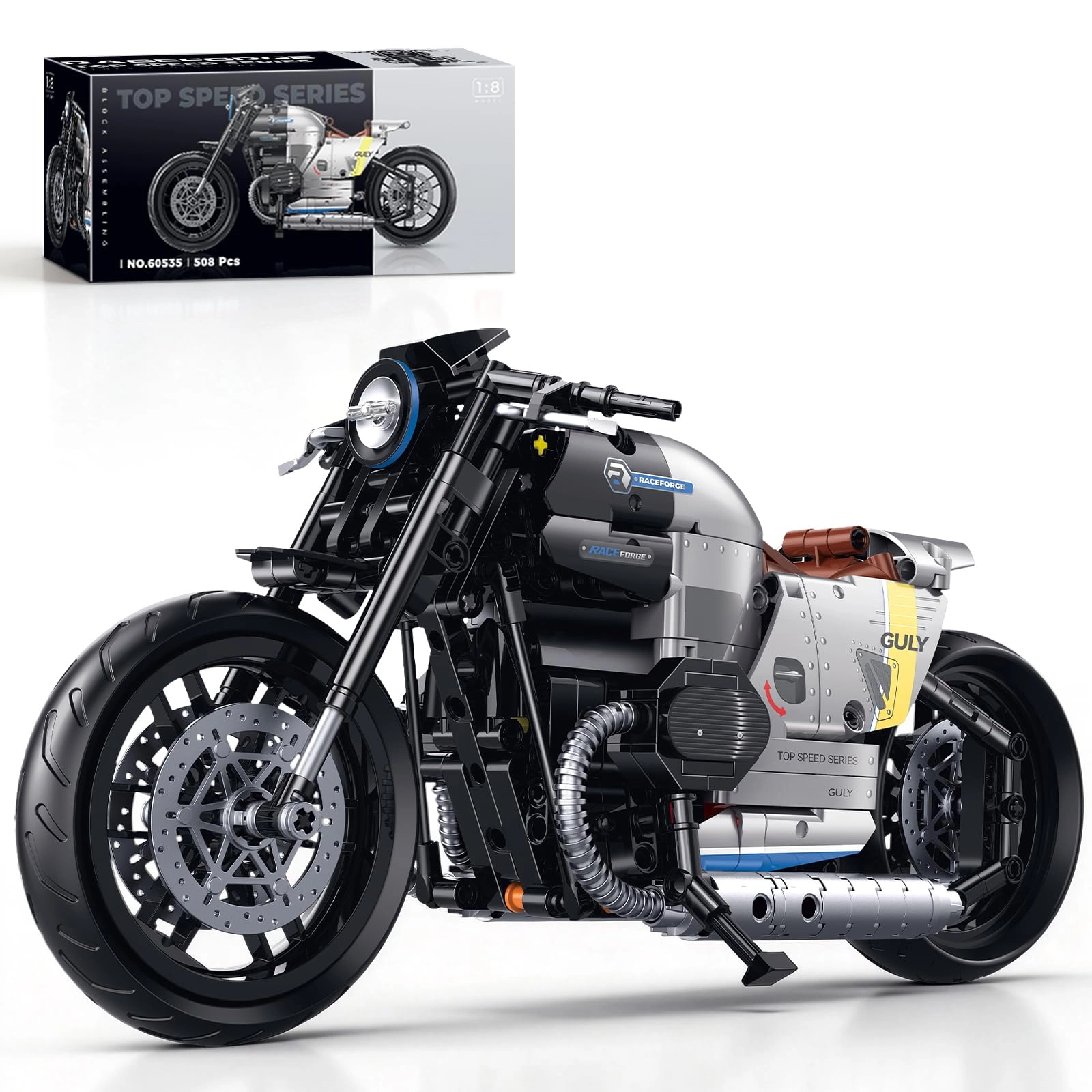 HIGH GODO 1:8 Motorcycle Building Set - Vehicle