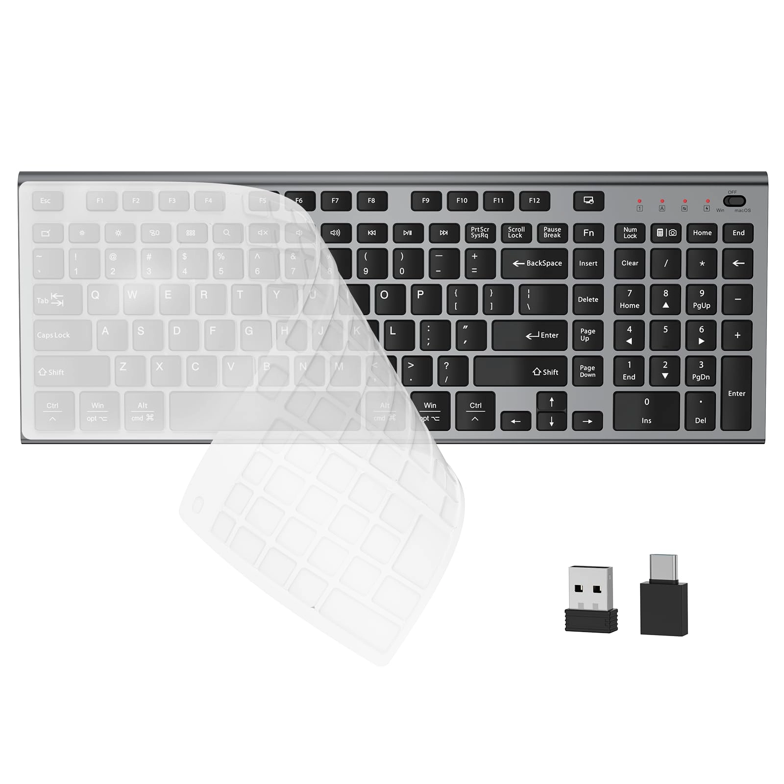 K80AAA-RG - QWERTY RF, USB-A, USB-C