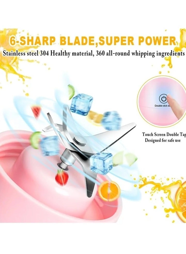 Portable Blender Smoothie Maker - Rechargeable Leakproof Lid Sip Spout