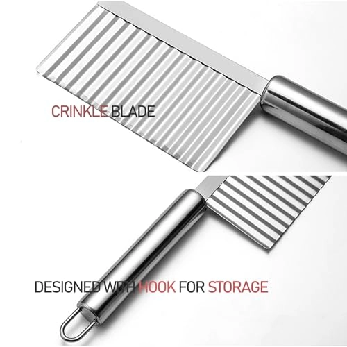 Crinkle Cutter - Stainless Steel 4.1 inches 2 Pcs