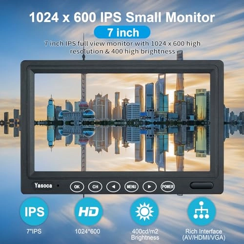 LCD Monitor - 723722197093 7 Inches 1024 x 600 Pixels