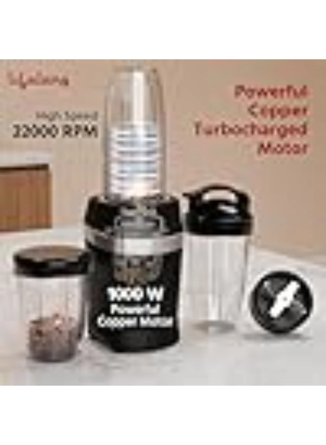 Nutri Blender - 3 jars Detachable handle Grind and Store Lid