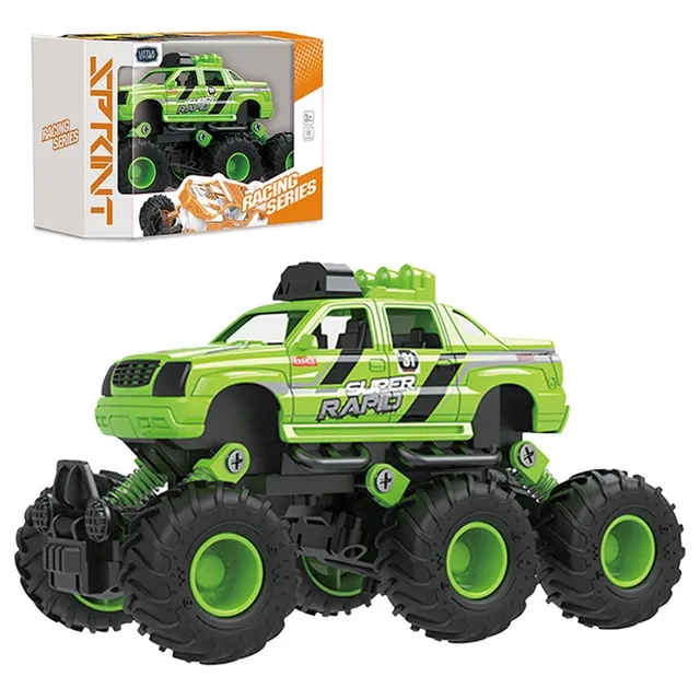 6 Tire Pull Back Die Cast Toy Car - Multi Colour 3+