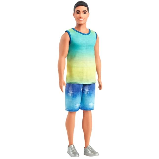 Fashionistas Ken Doll #236 - Black Hair Blue and Green Ombre Tank