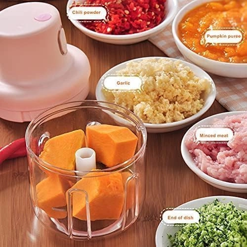 Mini Electric Food Chopper - 250ML USB Rechargeable