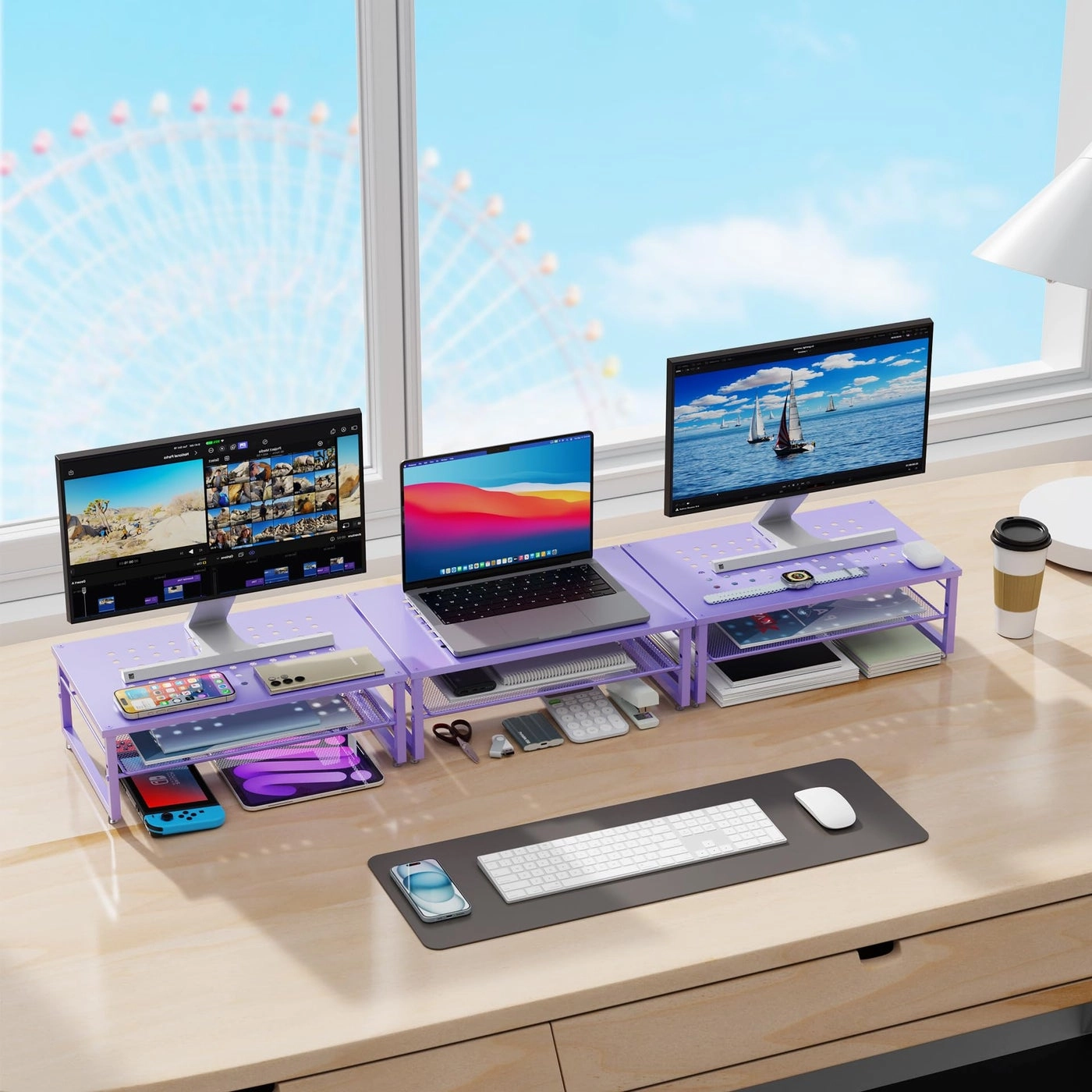 Monitor Stand Riser - 2-Tier 15.7*10.2 inch