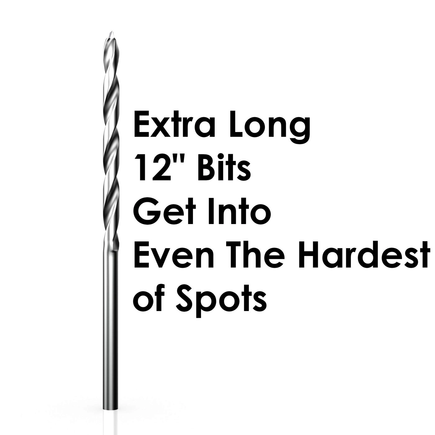 Brad Point Drill Bit Set - High-Speed Steel Titanium Coated 10 Pcs 1/8"-1/2"