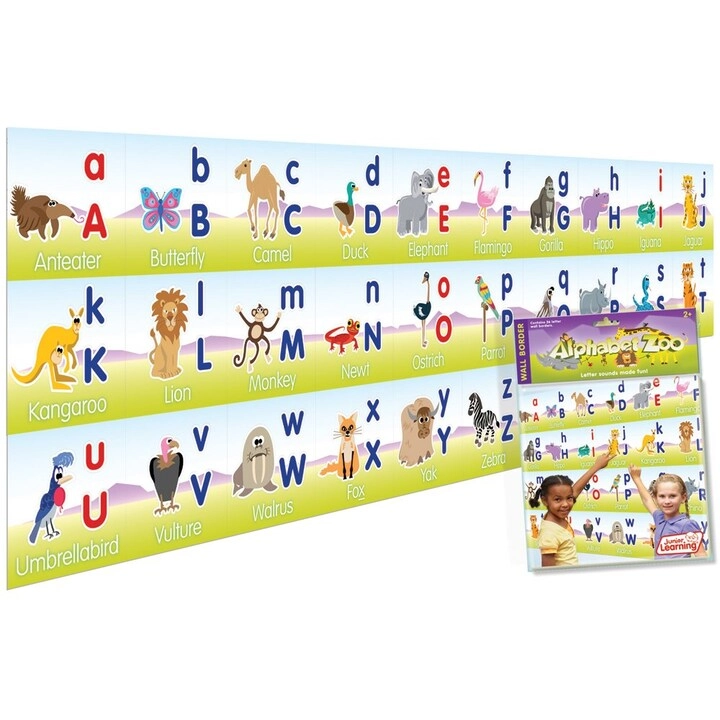 MZA STORES Wall Border Alphabet Zoo Toy