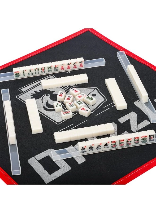 Travel Mini American Mahjong Set - 166 White Tiles Includes Jokers Panda Bag