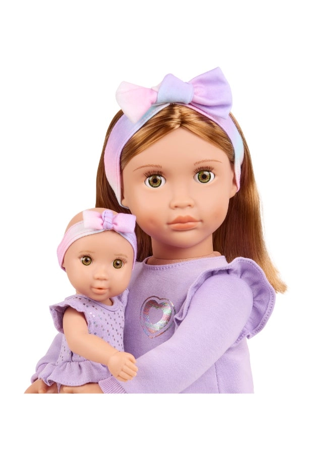 Tory Fashion Doll - 18-inch + Riley Baby Doll - 8-inch