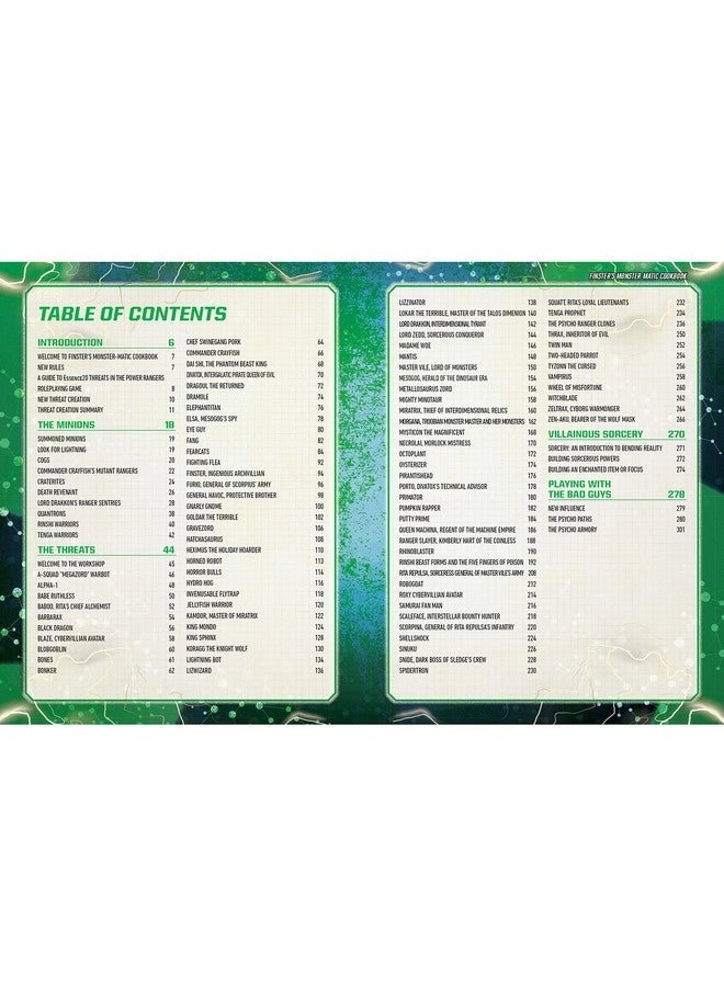 Power Rangers RPG Finster’s Monster-Matic Cookbook Sourcebook