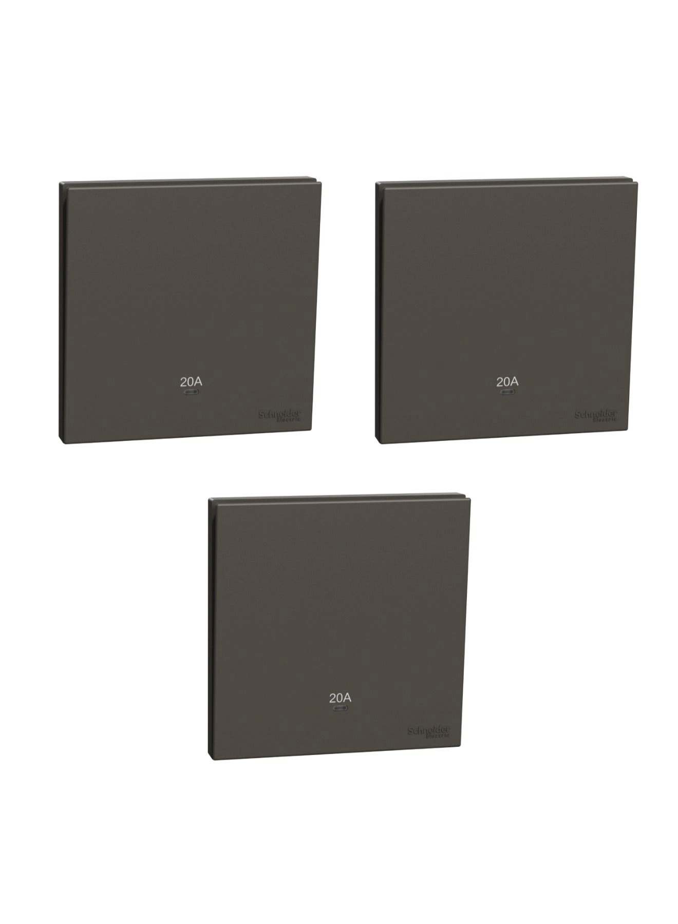 Schneider Electric AvatarOn C 20A 1-Gang Double Pole Switch - 3 pcs