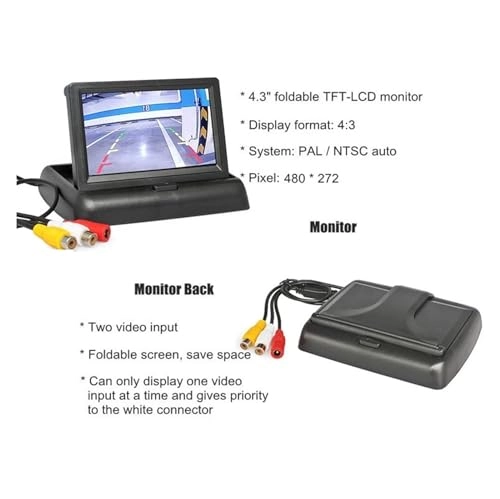 Wireless Car Monitor - Night Vision Wireless 480*272 pixels