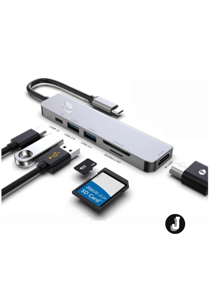 USB C Hub - 4K HDMI 100W PD SD/TF Card Reader