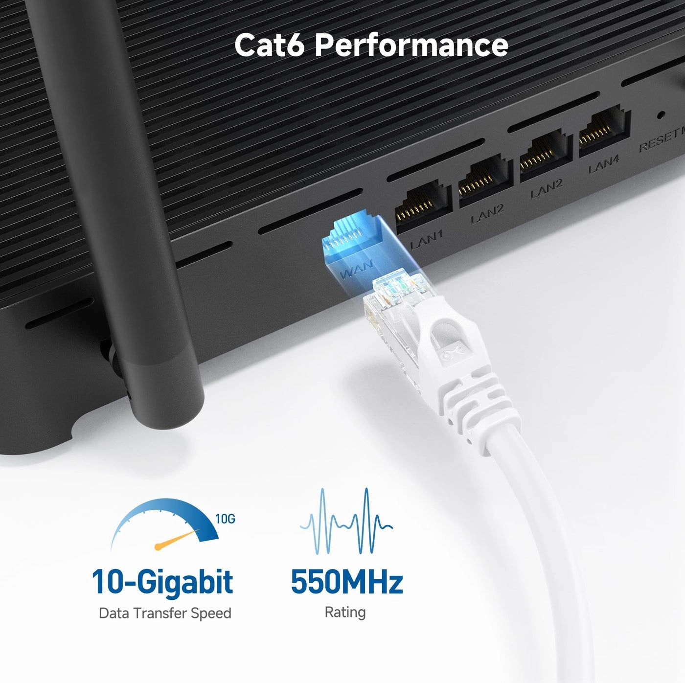 Snagless Cat 6 Ethernet Cable - 25ft