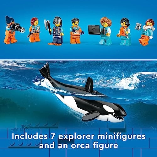 City Arctic Explorer Ship (60368) - Helicopter 7 Minifigures